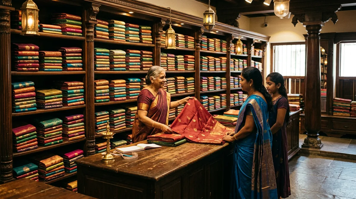 Sudarshan Family Store -- bridal draping, Bangalore